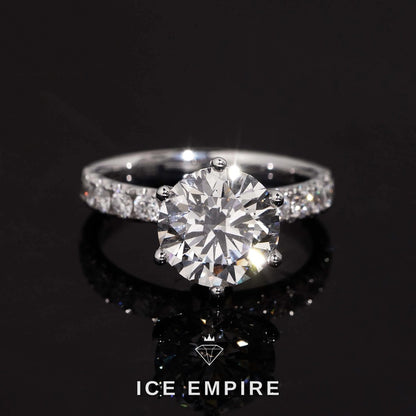 Iced Out 18K Gold Lab Grown Diamond Wedding Band
