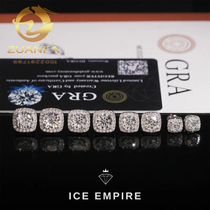 Iced Out Rose Gold Plated Moissanite Earrings