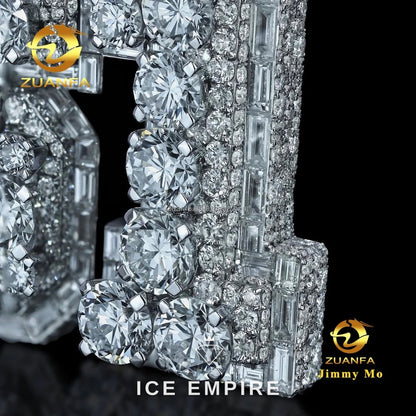 Iced Out Rose Gold Moissanite Pendant