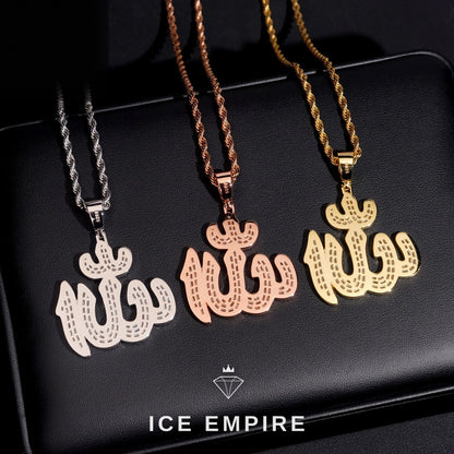 Iced Out Baguette Gold Plated Moissanite Pendant
