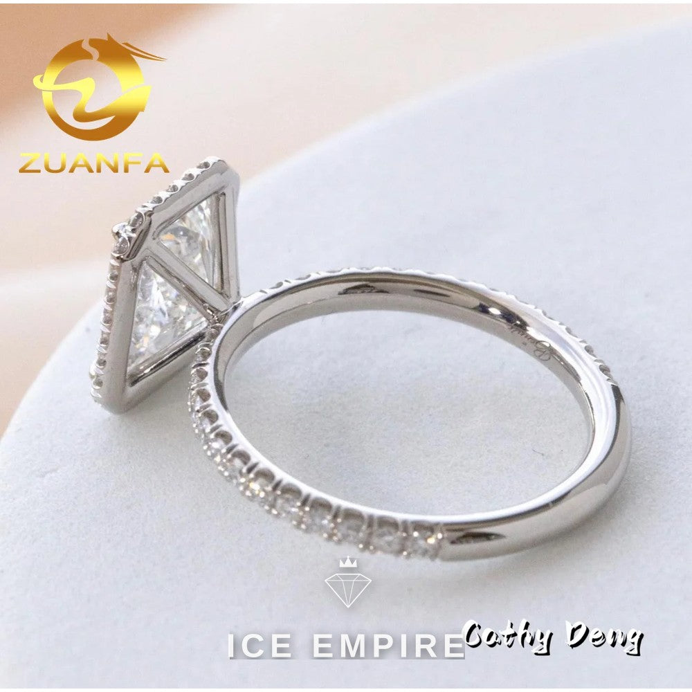 Iced Out 10K Gold Lab Grown Diamond Engagement Ring
