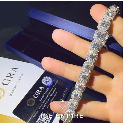 Iced Out Rose Gold Plated Moissanite Bracelet