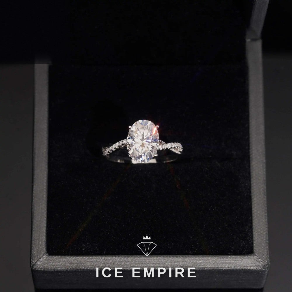 Iced Out Gold Plated Moissanite Wedding Band