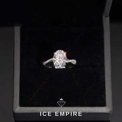 Iced Out Gold Plated Moissanite Wedding Band