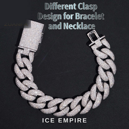 Iced Out Rose Gold Plated Moissanite Cuban Chain