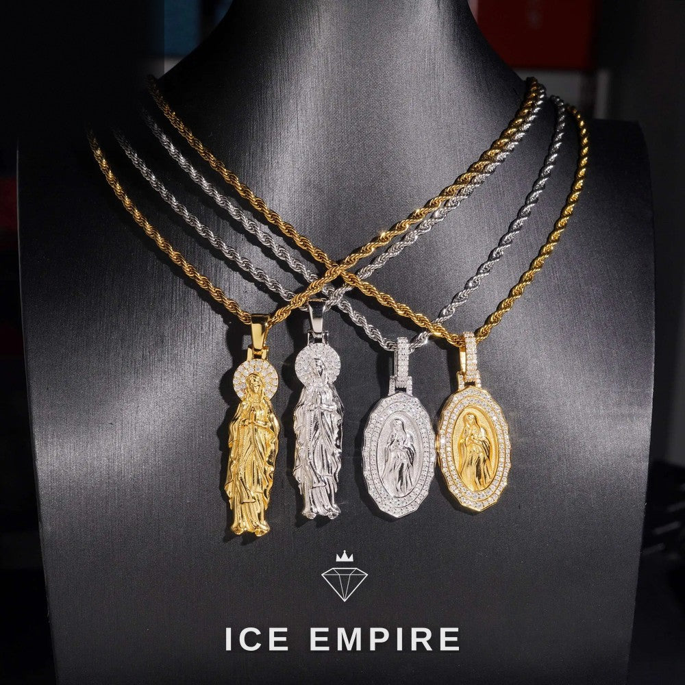 Iced Out Rose Gold Plated Moissanite Pendant