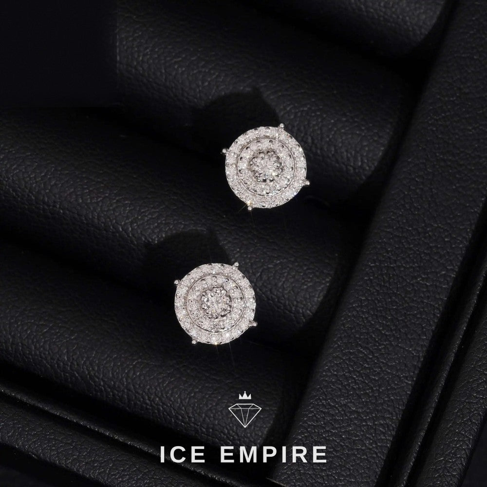Iced Out Rose Gold Plated Lab Grown Diamond Earrings