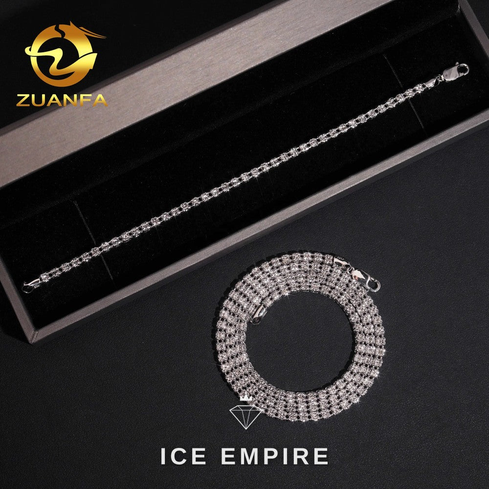Iced Out Rose Gold Plated Chain