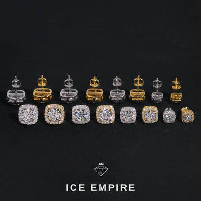 Iced Out Rose Gold Plated Moissanite Earrings