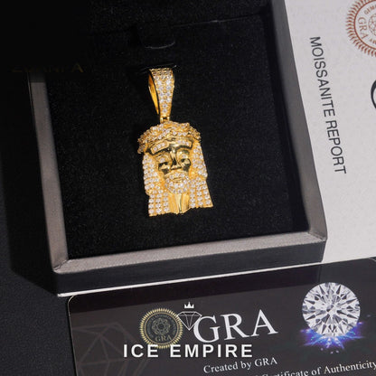 Iced Out Rose Gold Plated Moissanite Pendant