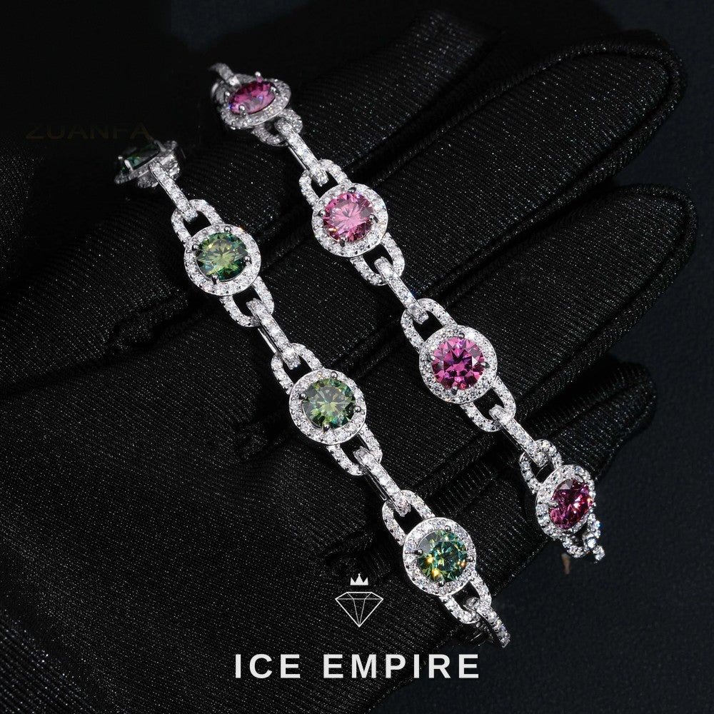 Iced Out Rose Gold Plated Moissanite Cuban Chain