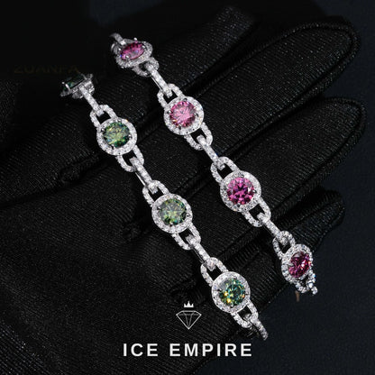 Iced Out Rose Gold Plated Moissanite Cuban Chain