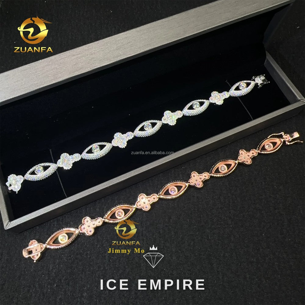 Iced Out 925 Silver Moissanite Cuban Chain