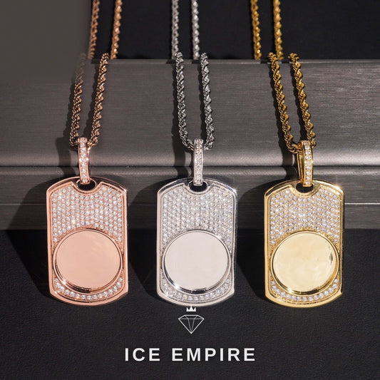 Iced Out Rose Gold Plated Moissanite Pendant