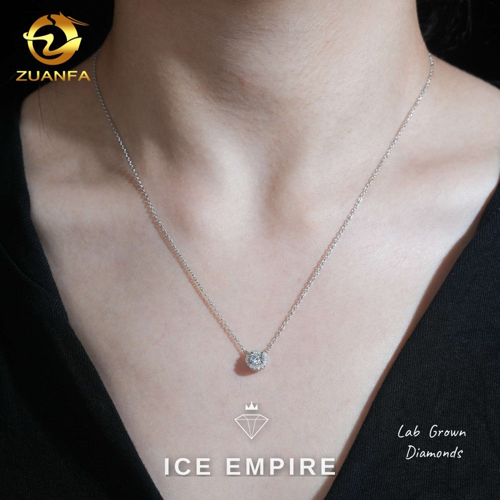 Iced Out 925 Silver Lab Grown Diamond Pendant
