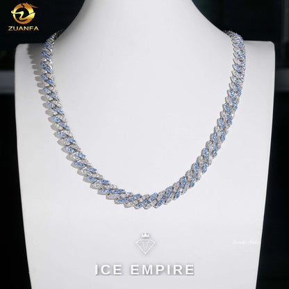 Iced Out 14K Gold Moissanite Cuban Chain