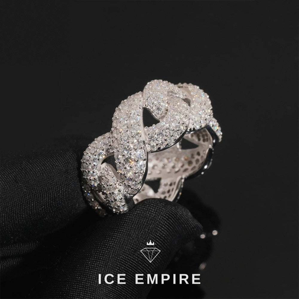 Iced Out Rose Gold Moissanite Cuban Chain