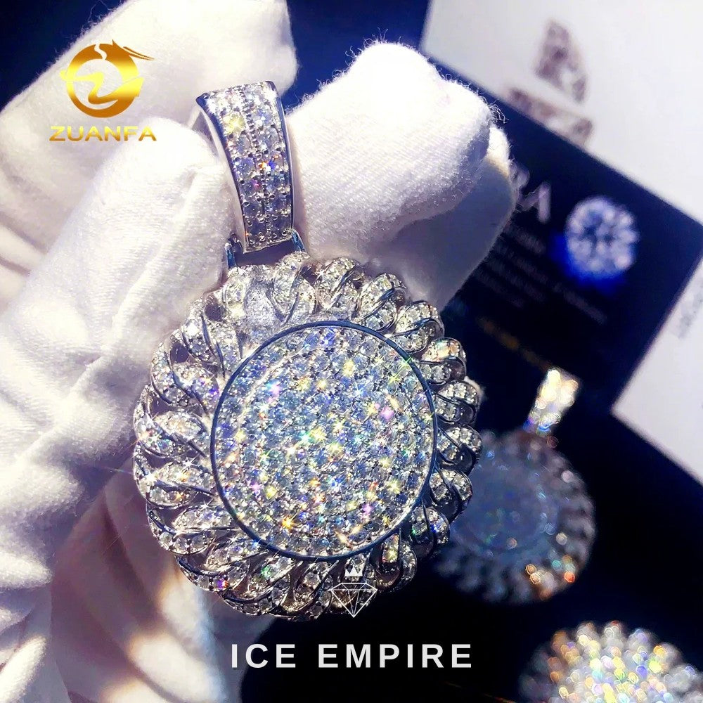 Iced Out 925 Silver Moissanite Pendant