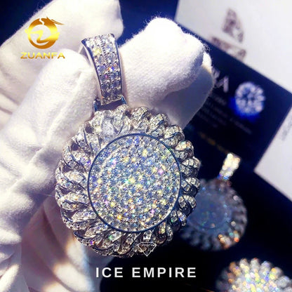 Iced Out 925 Silver Moissanite Pendant