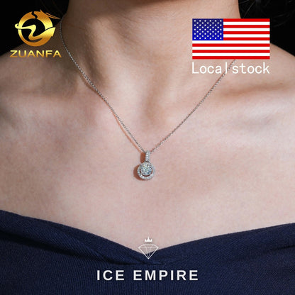 Iced Out Rose Gold Plated Moissanite Pendant