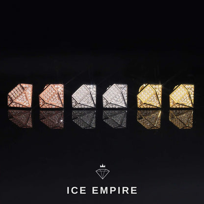 Iced Out 14K Gold Moissanite Earrings