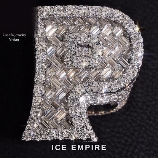Iced Out Gold Plated Moissanite Ring