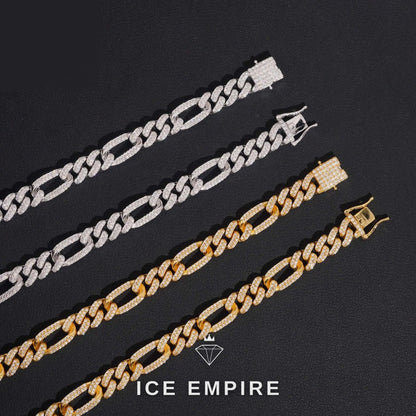 Iced Out Rose Gold Plated Moissanite Cuban Chain