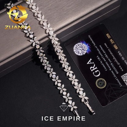 Iced Out Gold Plated Moissanite Tennis Bracelet