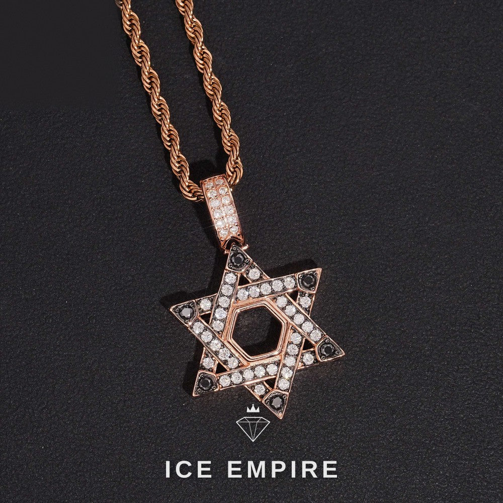 Iced Out Baguette 925 Silver Moissanite Pendant