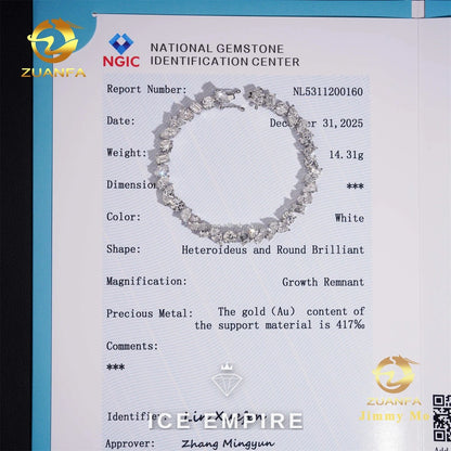 Iced Out 10K Gold Lab Grown Diamond Tennis Bracelet