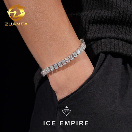 Iced Out Rose Gold Plated Moissanite Cuban Chain