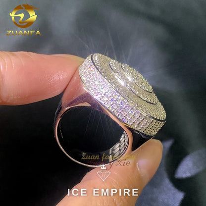 Iced Out Gold Plated Moissanite Ring