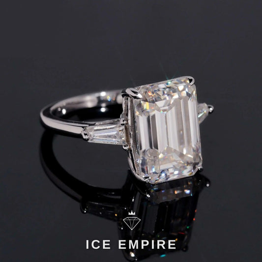 Iced Out 18K Gold Moissanite Wedding Band