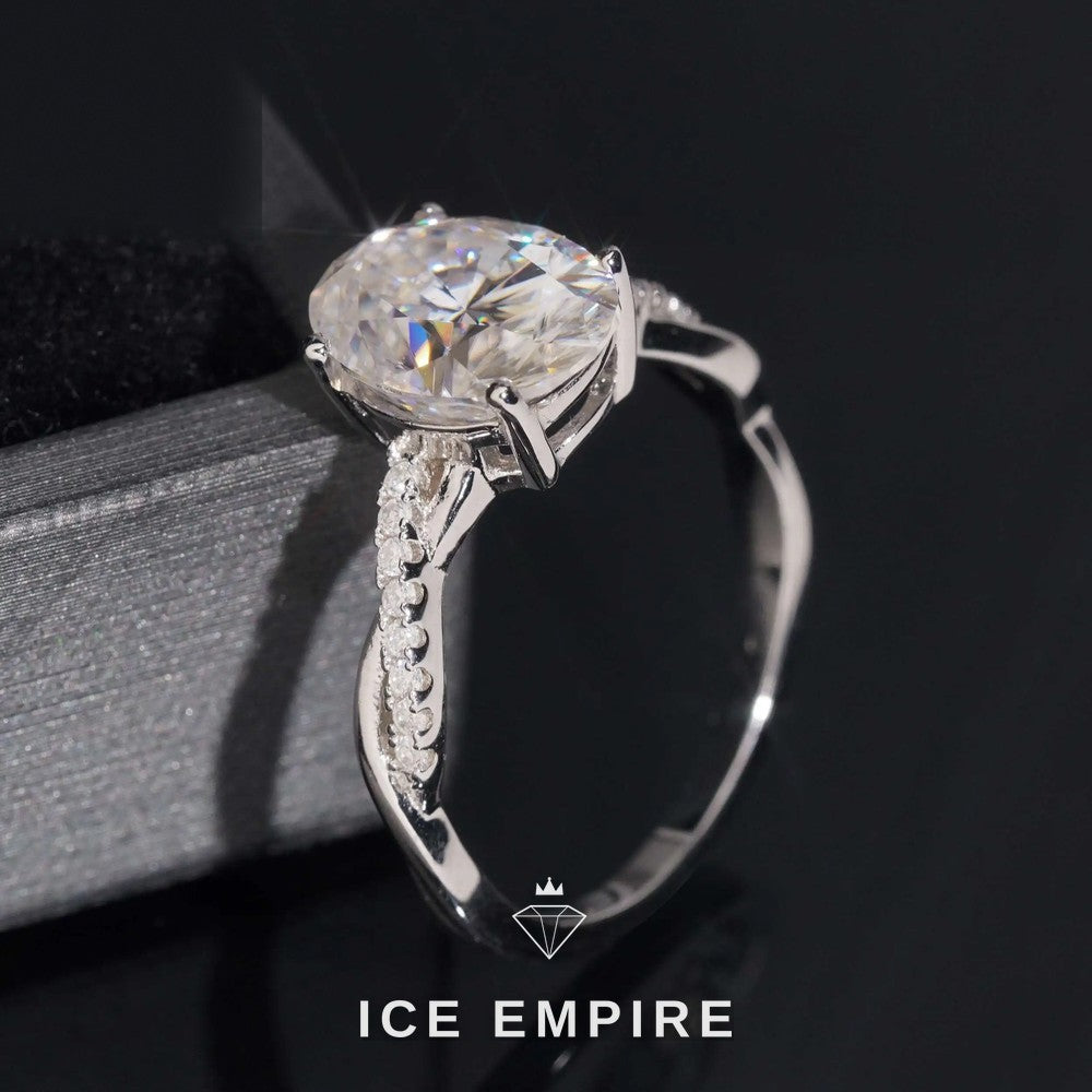 Iced Out Gold Plated Moissanite Wedding Band