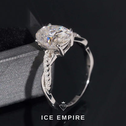 Iced Out Gold Plated Moissanite Wedding Band