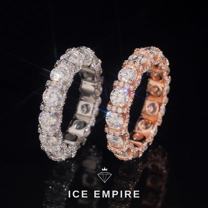 Iced Out 925 Silver Moissanite Ring