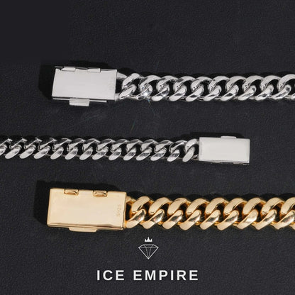 Iced Out Gold Plated Moissanite Cuban Chain