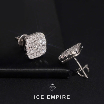 Iced Out Rose Gold Plated Lab Grown Diamond Stud Earrings