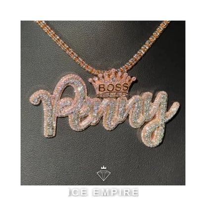 Iced Out Gold Plated Moissanite Pendant