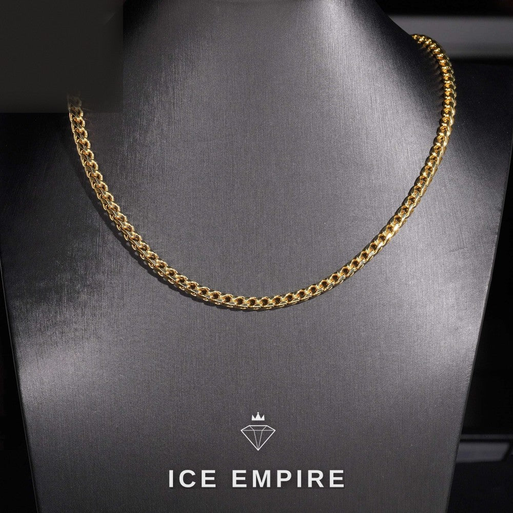 Iced Out Rose Gold Plated Moissanite Cuban Chain