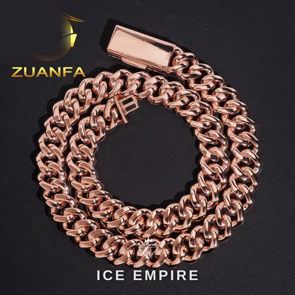 Iced Out Gold Plated Moissanite Cuban Chain