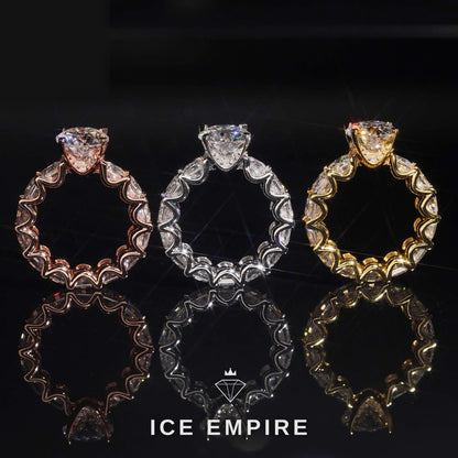 Iced Out 925 Silver Moissanite Ring