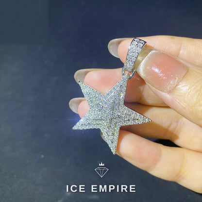 Iced Out 925 Silver Moissanite Pendant