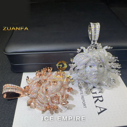 Iced Out Cross 925 Silver Moissanite Pendant