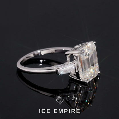 Iced Out 18K Gold Moissanite Wedding Band
