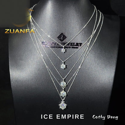 Iced Out Rose Gold Plated Moissanite Cuban Chain