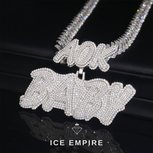 Iced Out 14K Gold Pendant