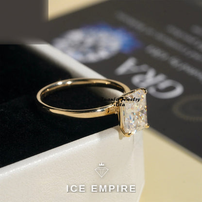 Iced Out Rose Gold Plated Moissanite Wedding Band