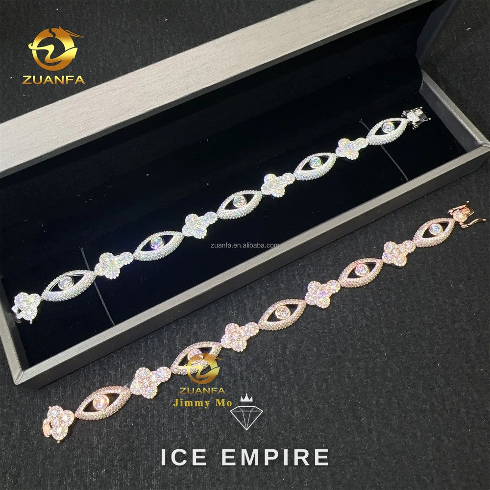 Iced Out 925 Silver Moissanite Cuban Chain