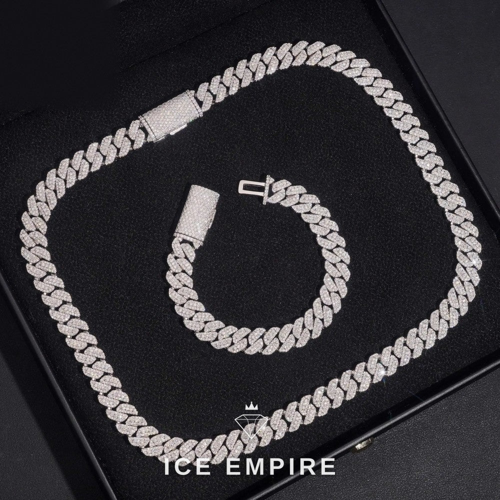 Iced Out Rose Gold Plated Moissanite Cuban Chain
